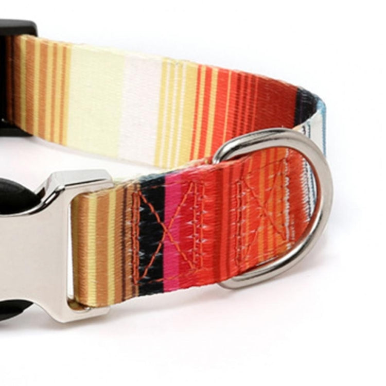 Collar con estampado de algodón y poliéster de estilo étnico para mascotas de 2 piezas, tamaño:, S: 1.5x27-43cm, M: 2.0x32-52cm, L: 2.5x38-61cm, XL: 2.5x43-71cm