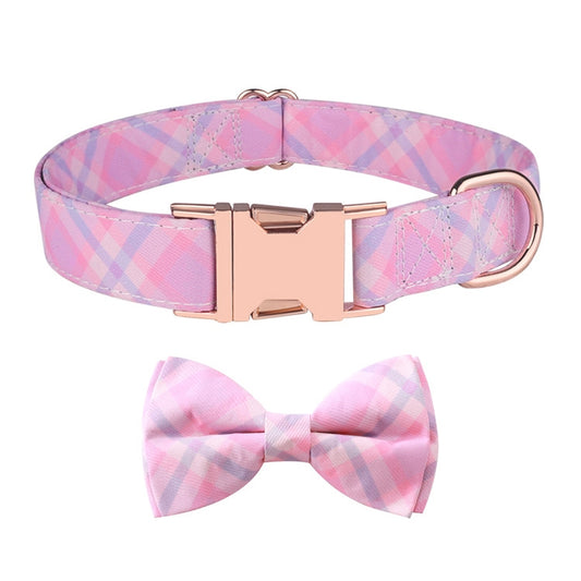 Collar de lazo desmontable para mascotas con hebilla de oro rosa, tamaño:, S 1.5x28-40cm, M 2.0x33-50cm, L 2.5x38-60cm, XL 2.5x43-70cm