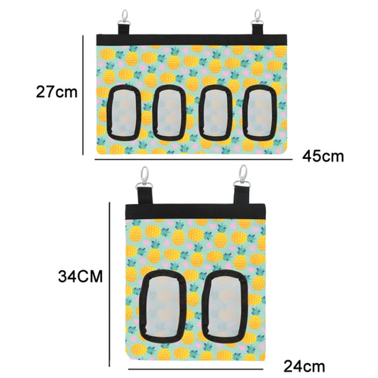 Bolsa de almacenamiento de heno de alimentación colgante de conejillo de indias para mascotas, Strawberry One-hole, Pineapple Four-hole, Pineapple Two-hole, Pineapple One-hole