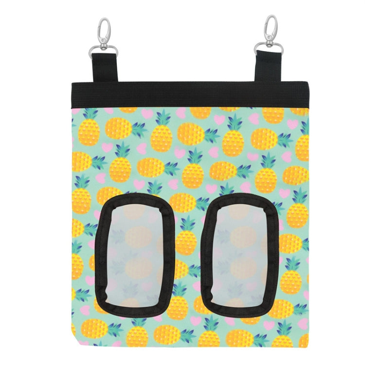 Bolsa de almacenamiento de heno de alimentación colgante de conejillo de indias para mascotas, Strawberry One-hole, Pineapple Four-hole, Pineapple Two-hole, Pineapple One-hole
