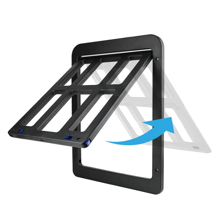 Puerta de ventana para mascotas de 34cm x 44cm, cueva para perros y gatos, puerta de celosía para mascotas antimosquitos, 34cmx 44cm Black