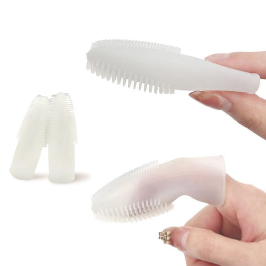 Cepillo de dientes de limpieza bucal para andamios de dientes de silicona para mascotas de 5 uds., Upgraded White, Blanco, Azul, Rojo