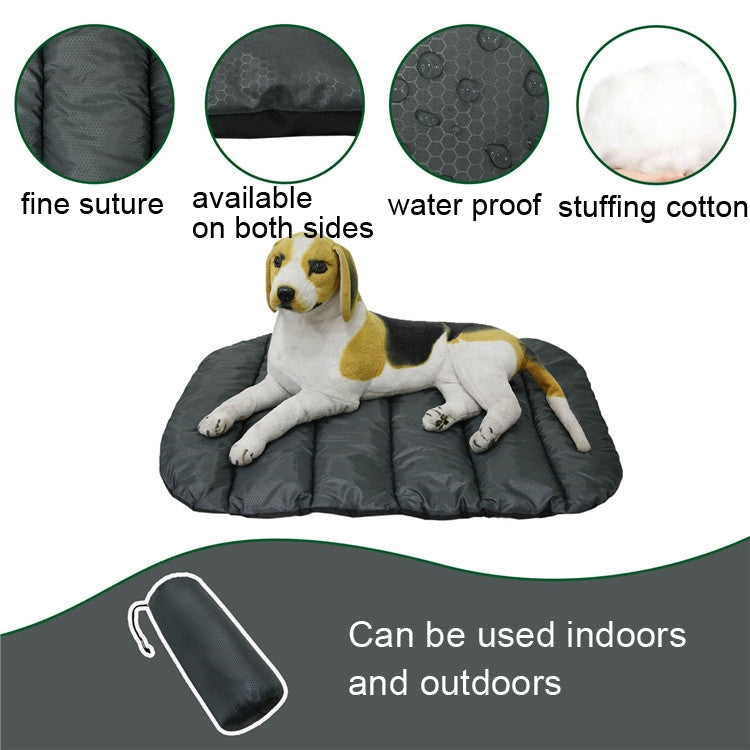 Cojín impermeable para mascotas al aire libre, para acampar, gatos y perros, tamaño:, 80x70cm Grey, 80x70cm Orange, Large 110x76cm
