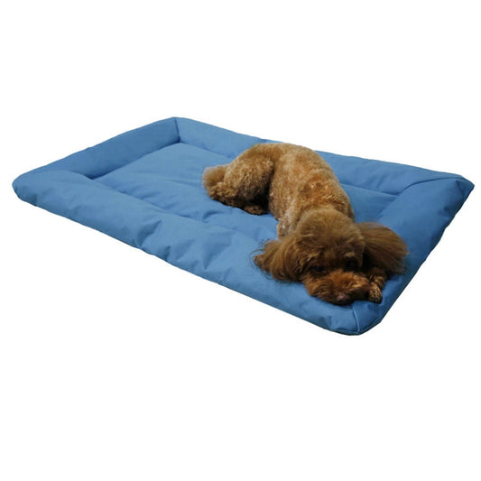 Almohadilla para dormir para mascotas plegable para acampar al aire libre 600D tela Oxford almohadilla impermeable para perros, Sky Blue, Brown, Grey