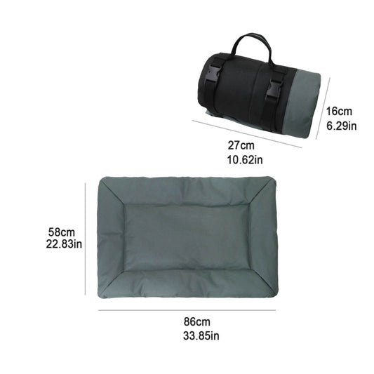 Almohadilla para dormir para mascotas plegable para acampar al aire libre 600D tela Oxford almohadilla impermeable para perros, Sky Blue, Brown, Grey