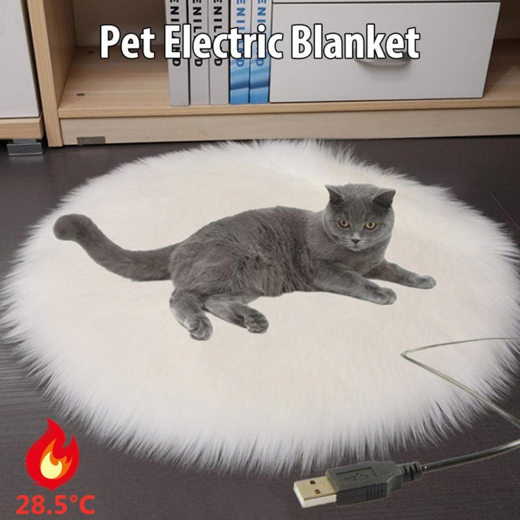 Almohadilla de calefacción eléctrica para mascotas USB de 5V para perros y gatos para mantener el calor, Imitation Mink Plush (White), Imitation Mink Plush (Lotus Pink), Imitation Mink Plush (Gray), Imitation Mink Plush (Purple)������������������������...