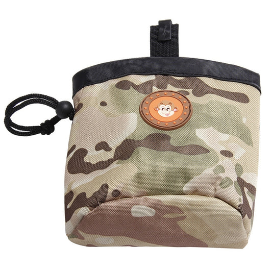Bolsa multifuncional para entrenamiento de mascotas, bolsa de aperitivos de camuflaje, bolsa portátil para cinturón para caminar para perros, Amarillo, Azul, Rosado, Blanco y Negro