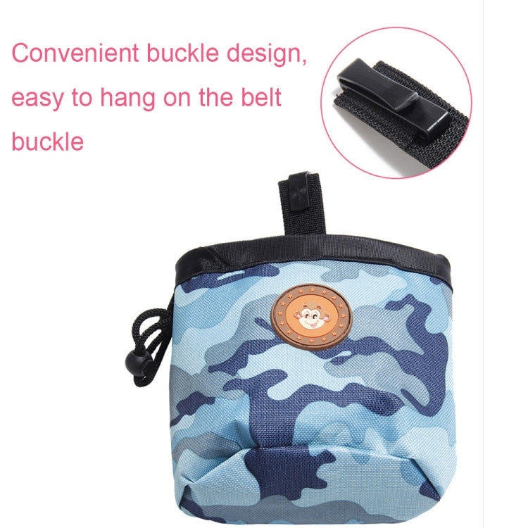 Bolsa multifuncional para entrenamiento de mascotas, bolsa de aperitivos de camuflaje, bolsa portátil para cinturón para caminar para perros, Amarillo, Azul, Rosado, Blanco y Negro
