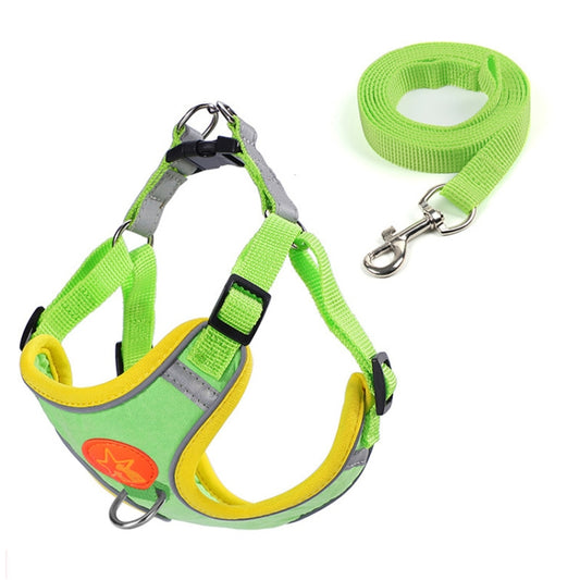 Arnés para perros mascota Correa reflectante estilo chaleco anti-rotura, Suede Green, Suede Classic Red, Suede Orange, Suede Cyan, Suede Coffee, Suede Purple, Mesh Classic Red, Mesh Coffee, Mesh Black, Mesh Orange