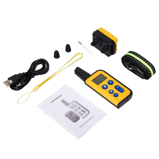 Collar para mascotas con vibración y descarga eléctrica, entrenador para perros con Control remoto de 800m, Stop Barker