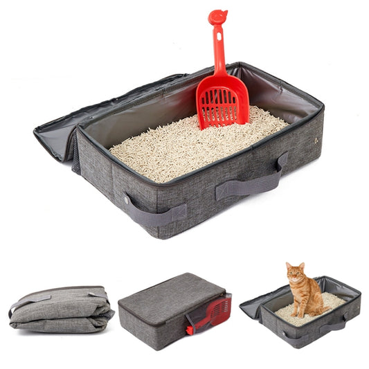 Bolsa portátil plegable para mascotas con caja de arena para gatos de tela Oxford, 24x40cm, 35x45cm