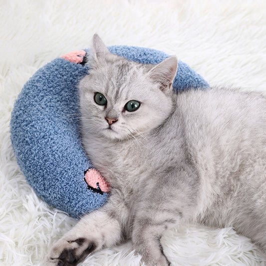 Almohada en forma de U para gatos, cojín para dormir para perros y mascotas