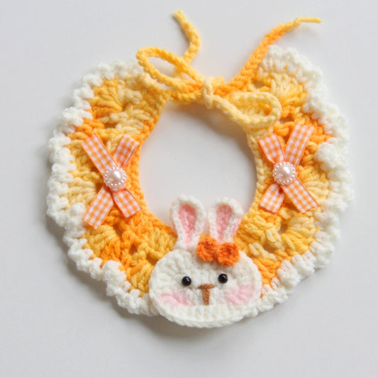 Bufanda hecha a mano con cuello de lana para decoración de fotos, Collar de punto bonito para perros y gatos, Bow Rabbit, Watermelon Pig, Rural Diary, Corn Radish Flower, Lime Green Oange, Cherry Pink, Romantic Princess