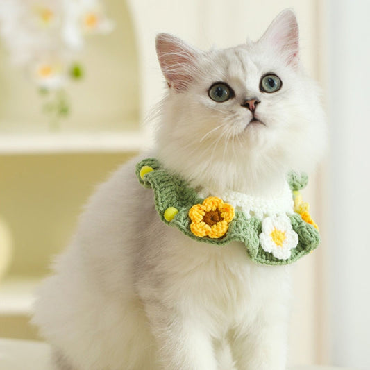 Bufanda hecha a mano con cuello de lana para decoración de fotos, Collar de punto bonito para perros y gatos, Bow Rabbit, Watermelon Pig, Rural Diary, Corn Radish Flower, Lime Green Oange, Cherry Pink, Romantic Princess