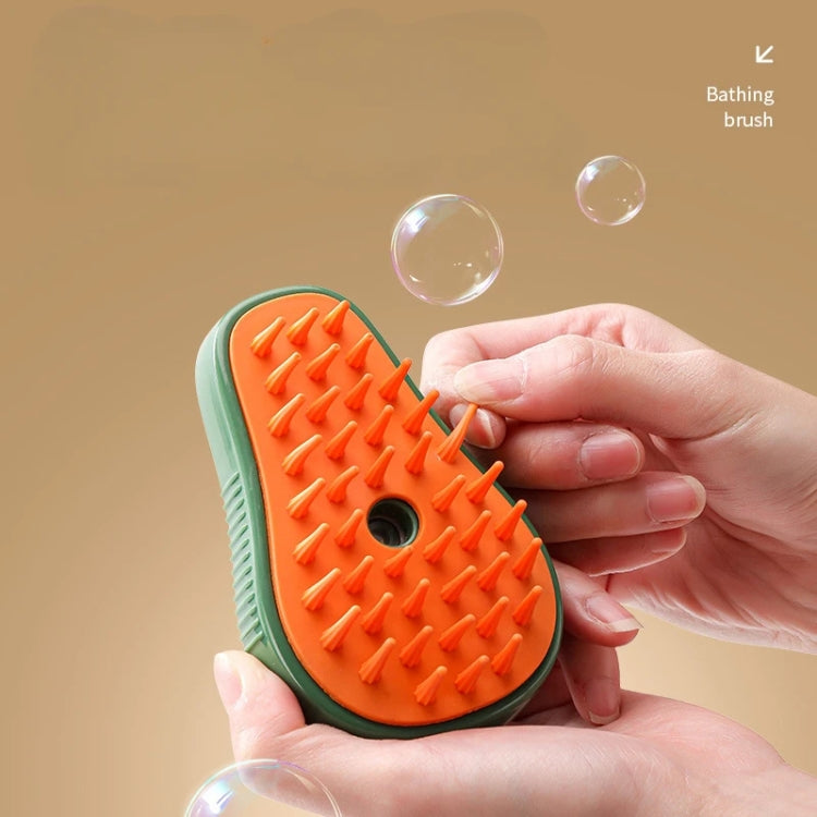 Spray para mascotas, cepillo humeante, peine de masaje para el cuidado de perros y gatos, Avocado White