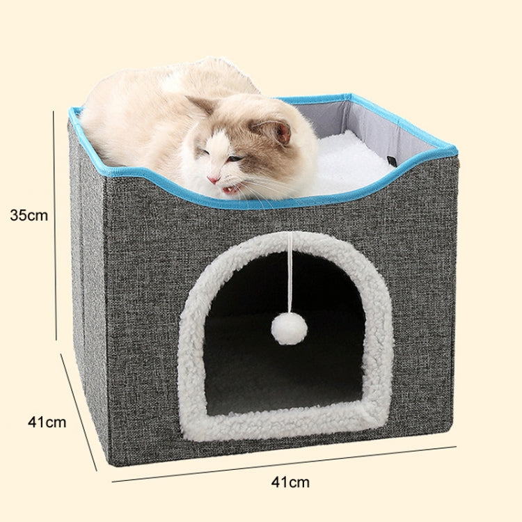 Cama plegable multifuncional para mascotas con tablero rascador para gatos de sisal