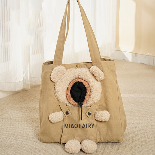 Bolsa de viaje portátil para gatos, bolso de lona con hombro descubierto, bolso para mascotas para perros pequeños