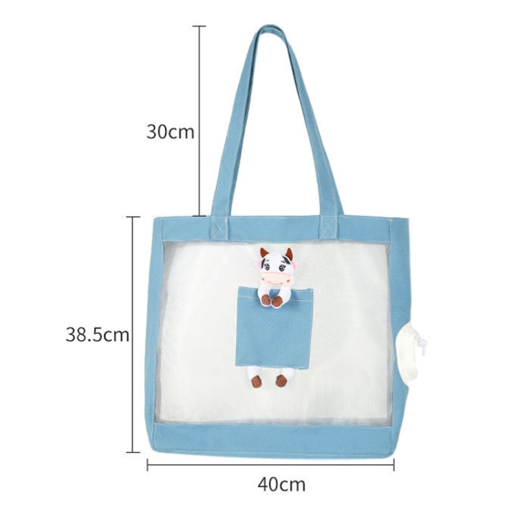 Bolso portátil al aire libre del animal doméstico del bolso del gato de la lona expuesta respirable de la capacidad grande del PDA