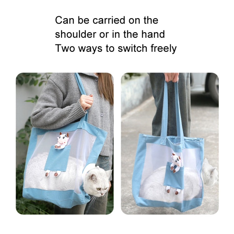 Bolso portátil al aire libre del animal doméstico del bolso del gato de la lona expuesta respirable de la capacidad grande del PDA