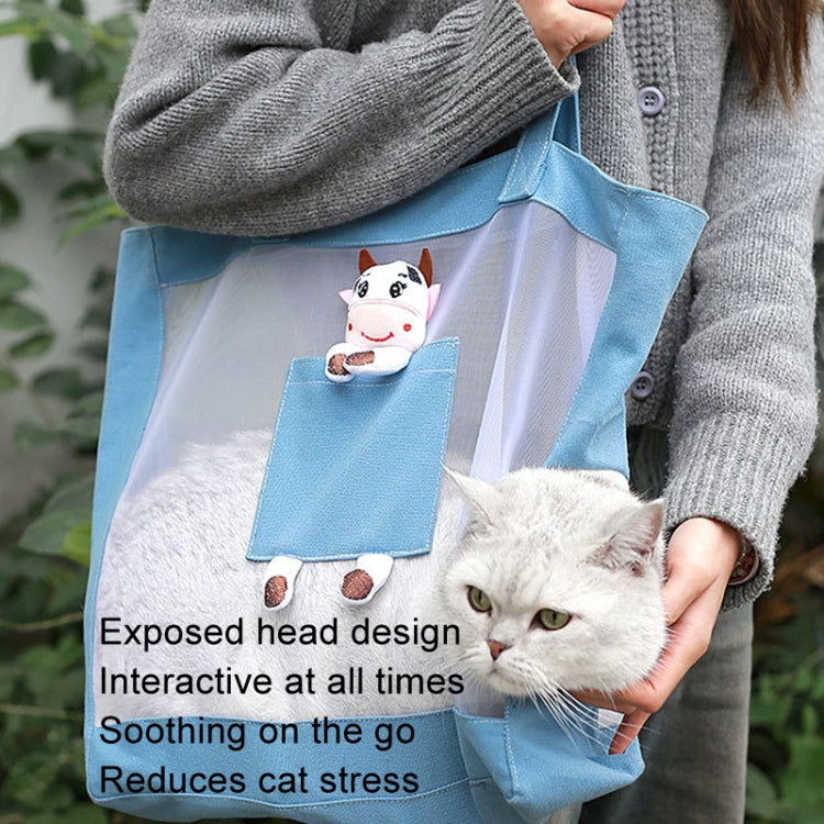 Bolso portátil al aire libre del animal doméstico del bolso del gato de la lona expuesta respirable de la capacidad grande del PDA