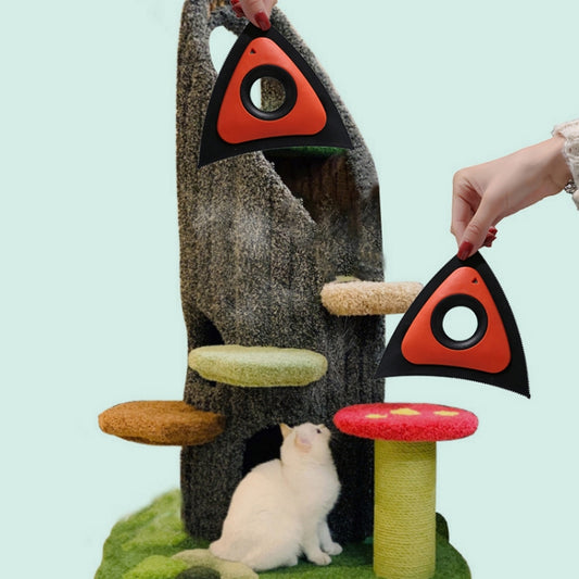 Cepillo para alfombras con forma triangular para gatos y perros, removedor de pelo para sofá, arena para mascotas