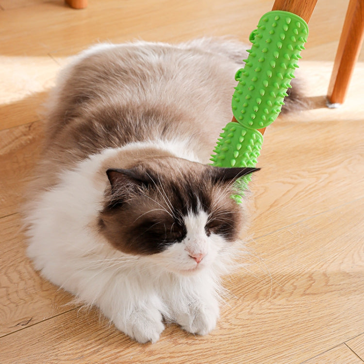 Rascador multifuncional para patas de mesa para gatos, cepillo de masaje para el cabello de silicona para mascotas