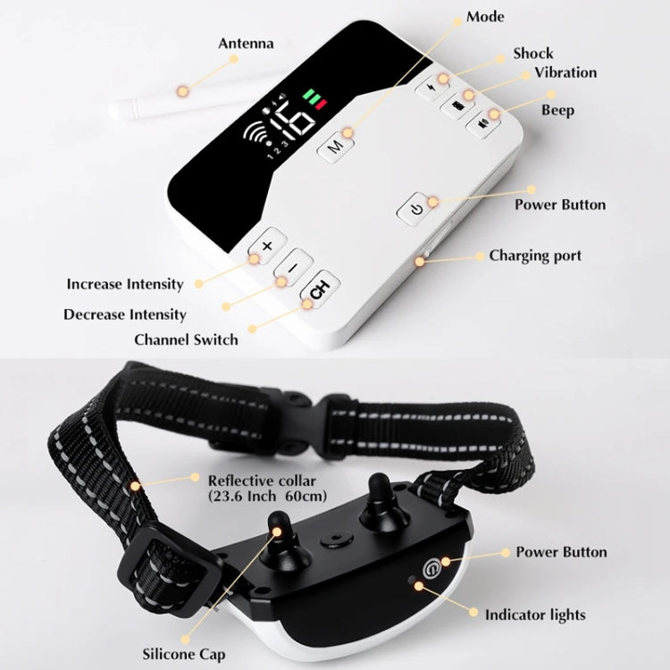 Cerca electrónica para mascotas, parada inalámbrica, Barker, Collar para perros al aire libre, entrenador de perros con Control remoto, 1 Drag 1, 1 Drag 2, 1 Drag 3