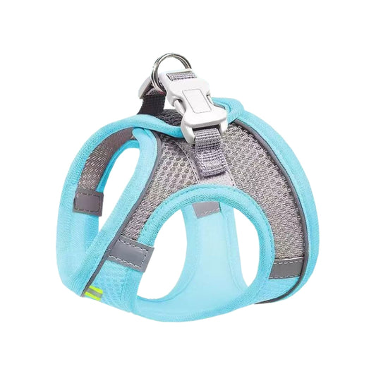 Arnés de pecho para mascotas estilo camiseta interior Correa reflectante transpirable de verano para perros, Single Blue, Single Green, Single Pink, Blue+1.5m Round Rope, Green+1.5m Round Rope, Pink+1.5m Round Rope, Blue+2m Round Rope, Green+2m Round R...