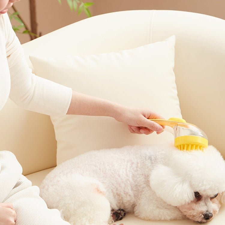 Cepillo de baño para mascotas con mango largo de silicona para perros y gatos, cepillo de masaje para limpieza, peine de aseo
