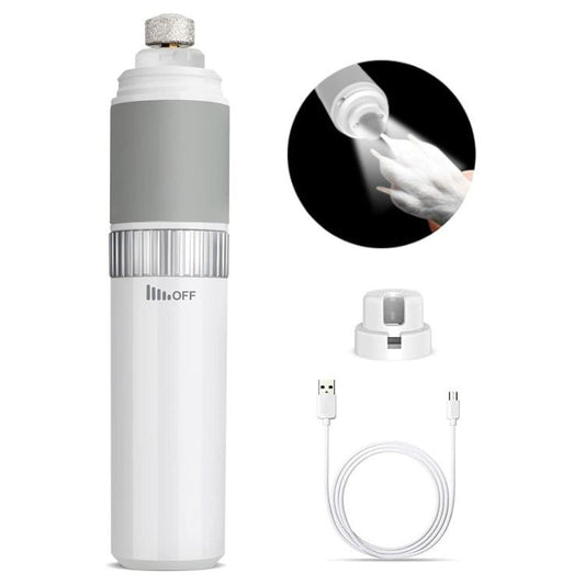 Rechargeable Pet Nail Trimmer with Stepless Speed Safe Painless Grooming Tool for Dogs Cats, PFS111L With Light Model, PFS111