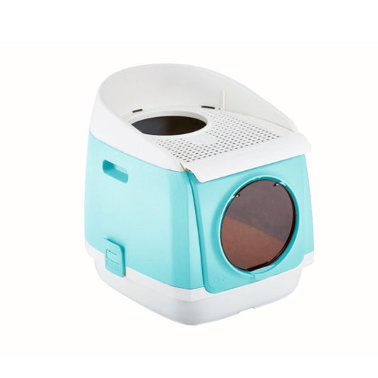 Caja de arena con desodorante completamente cerrada con tapa de plástico, orinal para mascotas