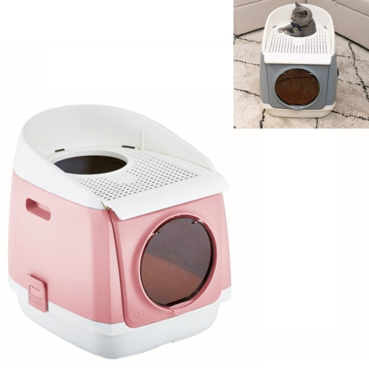 Caja de arena con desodorante completamente cerrada con tapa de plástico, orinal para mascotas