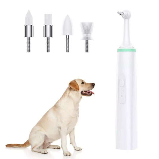 Cepillo de dientes eléctrico para mascotas, pulidor de dientes, herramienta de eliminación de placa de limpieza bucal