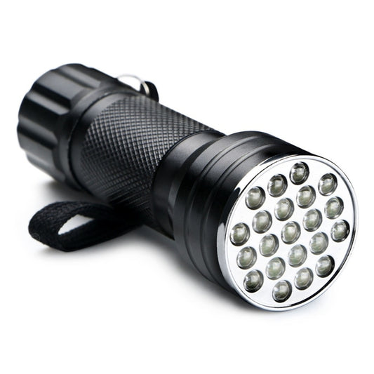 YWXLight UV 21 LEDs 395NM Ultravioleta Antorcha LED Linterna Detector de lámpara de luz para orina de perro Manchas de mascotas