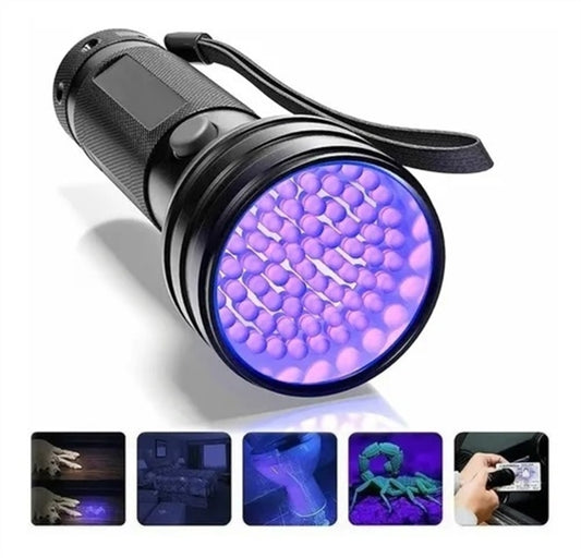 YWXLight 51 LEDs 395nm UV LED Linterna, soporte para detección de orina de mascotas